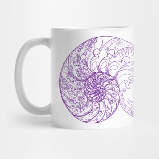 Tears of the Indigo Nautilus - Geometric Art - Septcho21 Mug